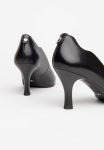 NeroGiardini Black Leather Low Heel Court Shoe