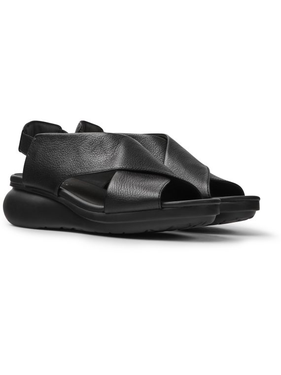 Camper Crossover Sandals in Black