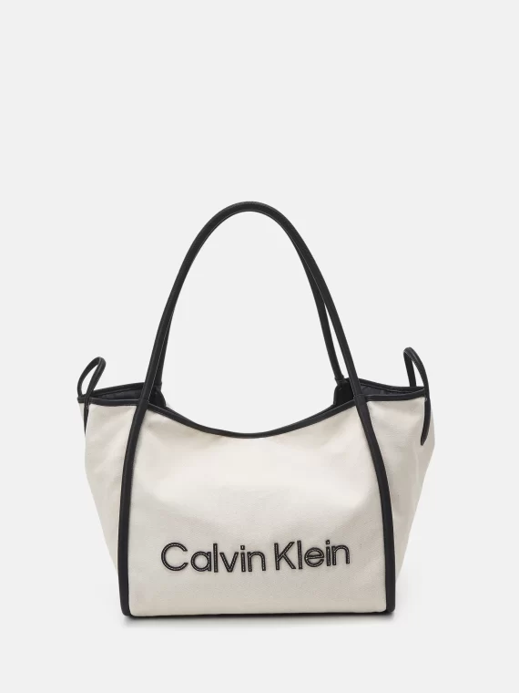Calvin Klein Resort Carryall Canvas Bag in Sand