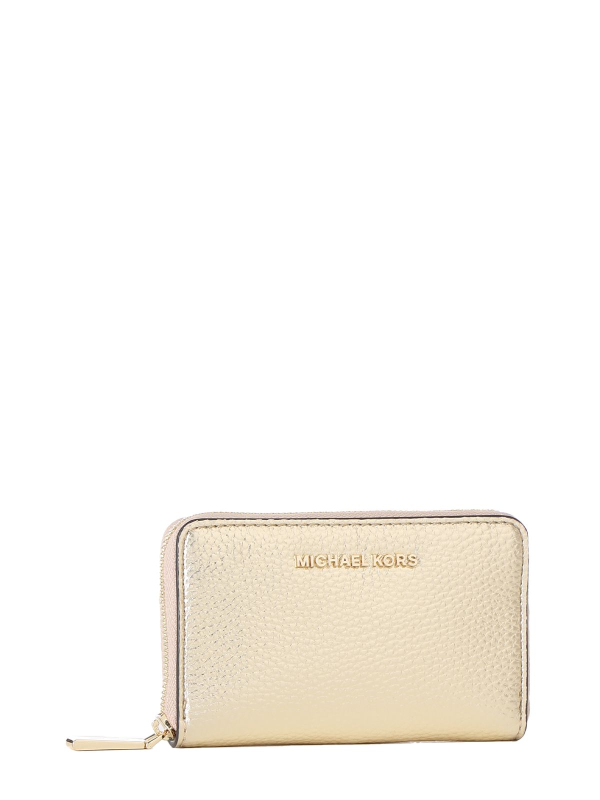 Michael Michael Kors Small ZA Card Case in Pale Gold