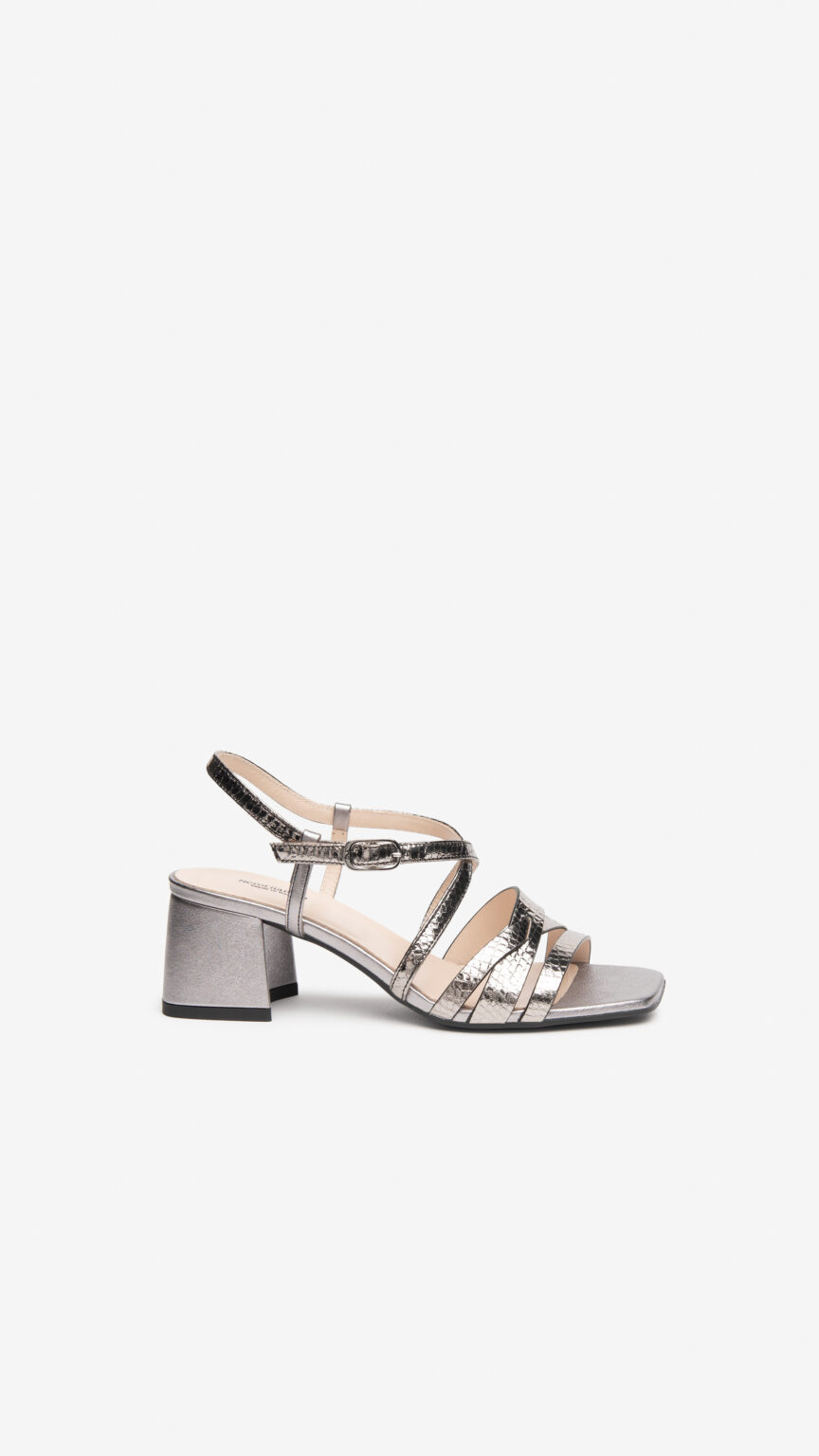 NeroGiardini Silver Metallic Sandals