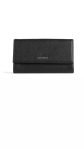 Coccinelle Metallic Soft Flap Over Wallet in Black