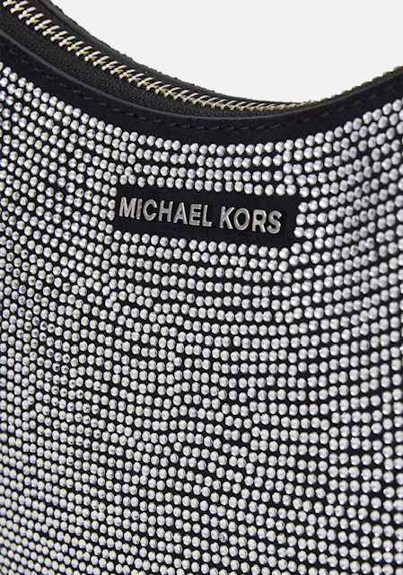 Michael Michael Kors Jet Set Small Chain Pouchette in Silver and Black
