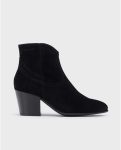 Wonders Cane Black Suede Ankle Boot