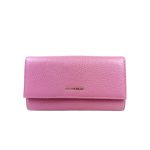 Coccinelle Metallic Soft Flap Over Wallet Pulp Pink