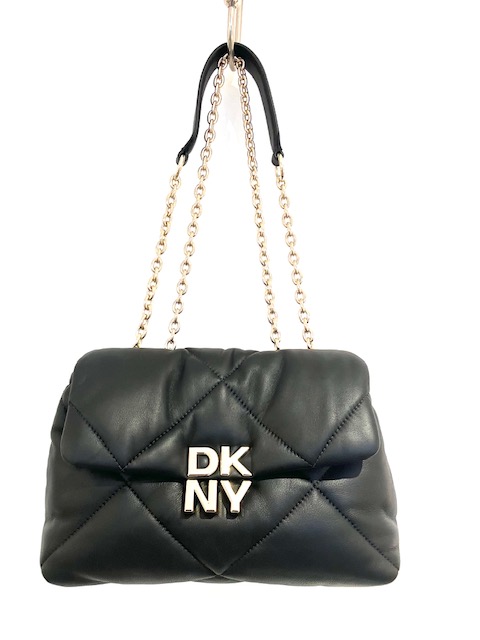 DKNY Red Hook Medium Crossbody Black Quilted 1