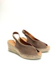 Toni Pons Leslie Suede Wedge in Taupe