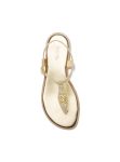 Michael Michael Kors Mallory Thong Sandals in Pale Gold