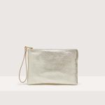 Coccinelle Alias Clutch in Pale Gold