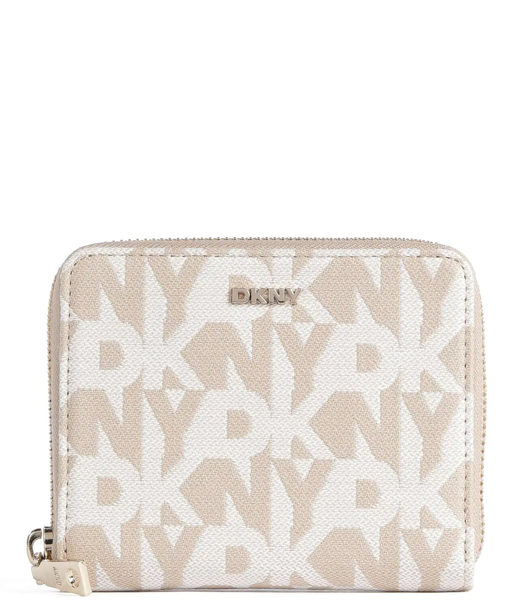 DKNY Gramercy Small Zip Around Wallet in Neutral Logo