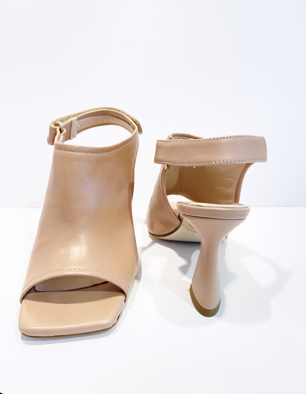 Marian Nude Leather Sandals