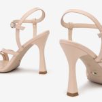 NeroGiardini Nude Patent Strappy Sandals