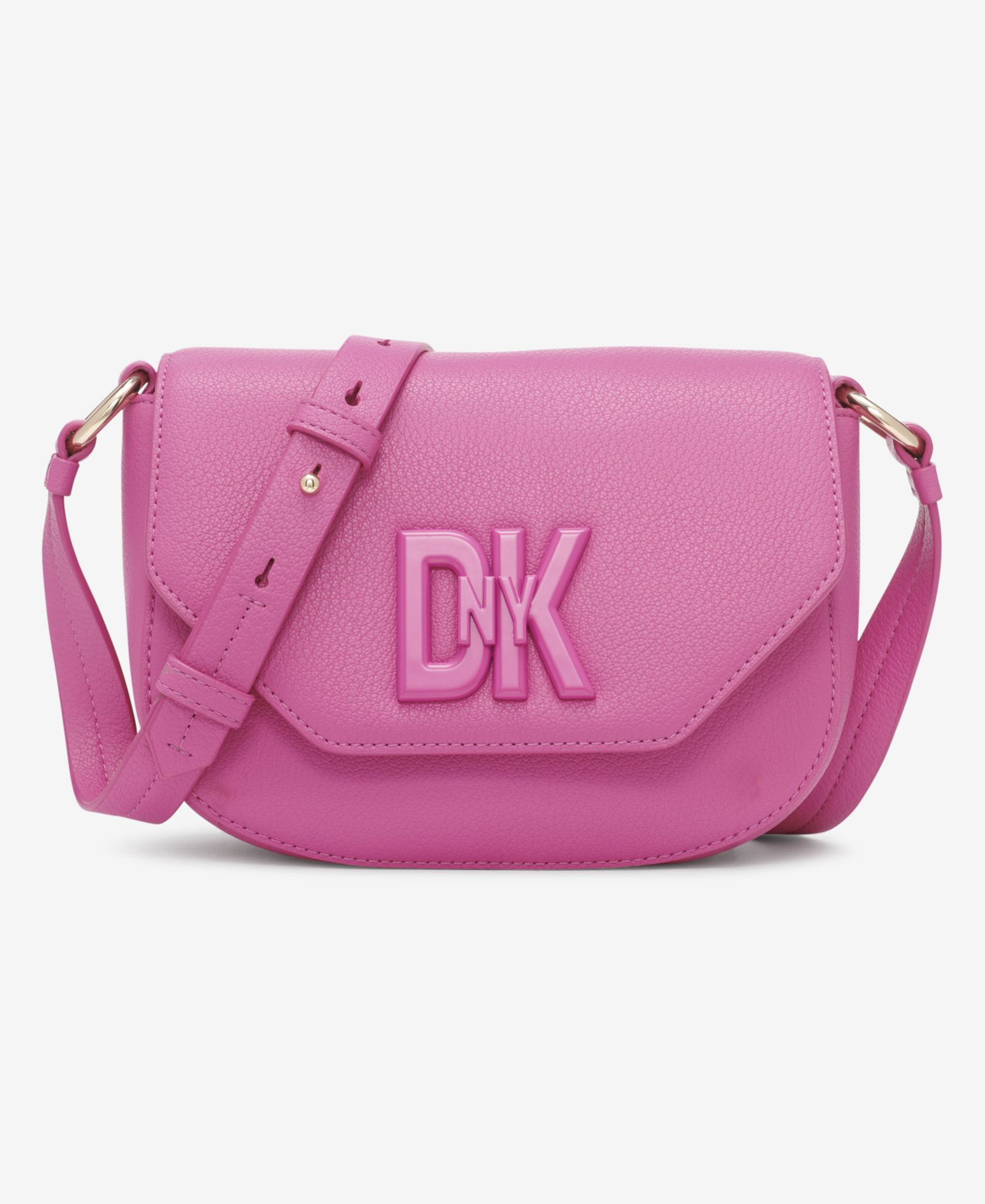 DKNY Seventh Avenue Small Flap Crossbody in Bright Pink