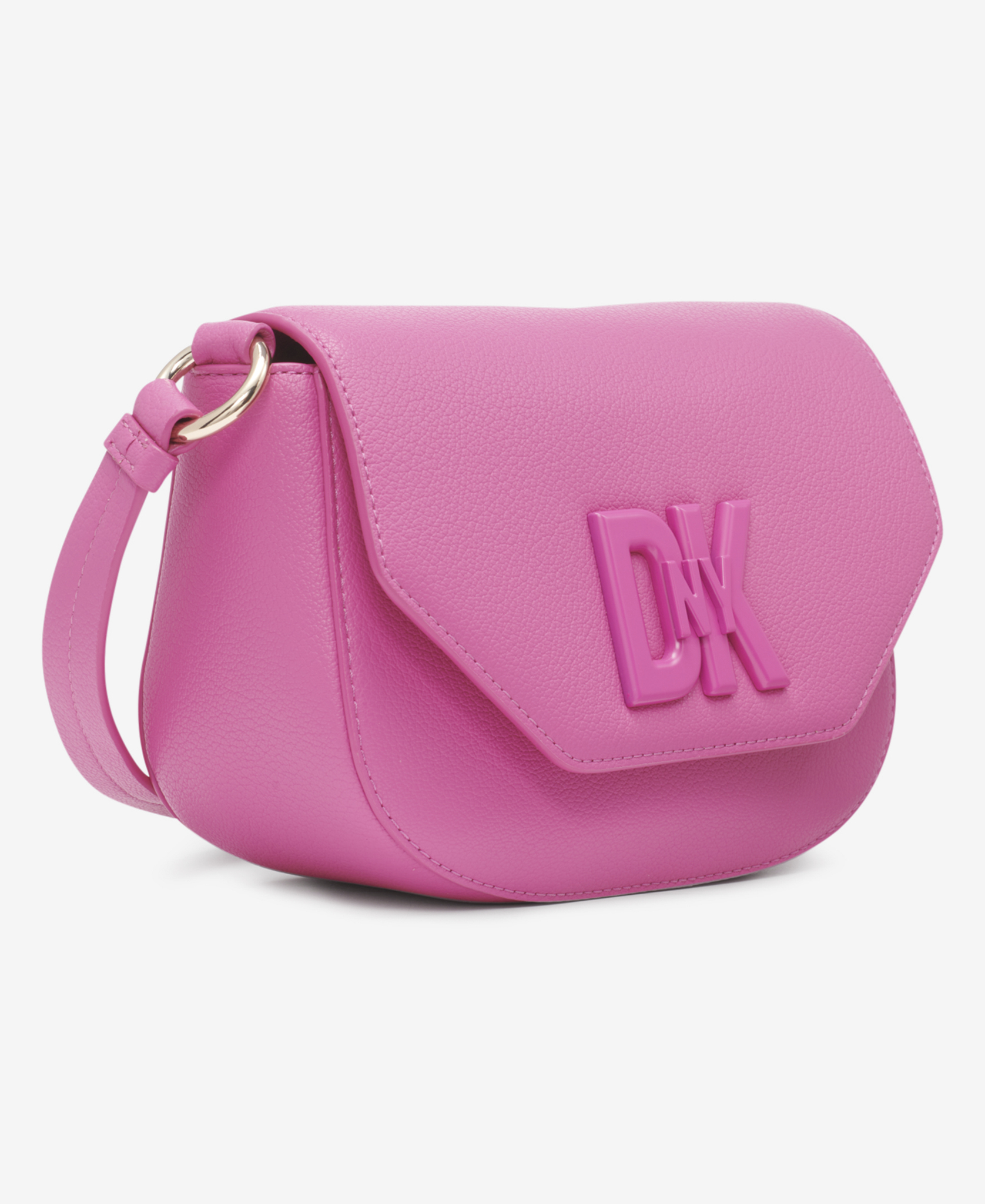DKNY Seventh Avenue Small Flap Crossbody in Bright Pink