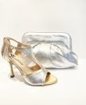 Marian Silver and Champagne Mix Sandals