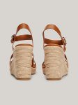 Tommy Hilfiger Tan Leather Wedges
