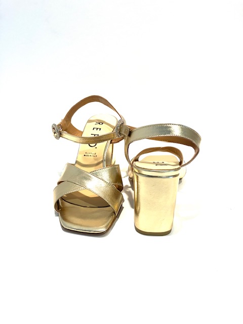 REPO Block Heel Gold Sandals
