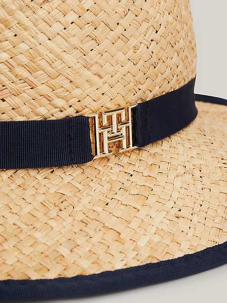 Tommy Hilfiger Beach Summer Straw Fedora Hat