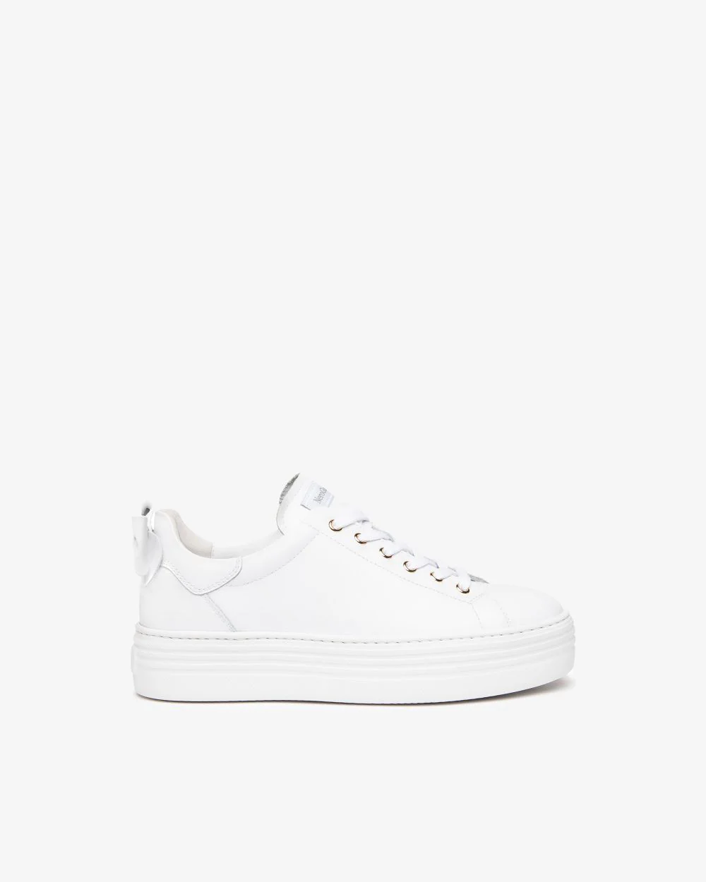 NeroGiardini Bow Flatform Trainer in White