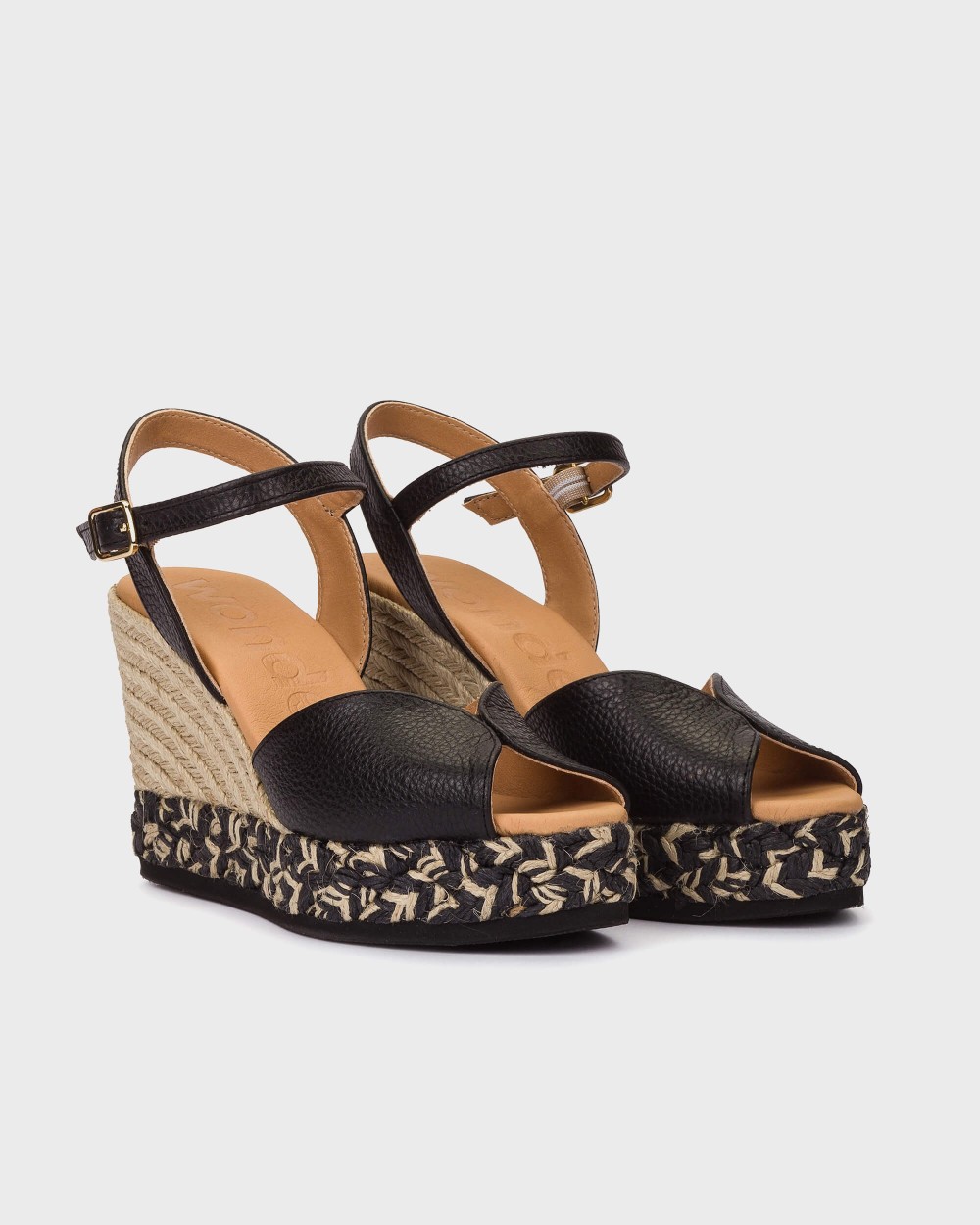 Wonders Dalia High Wedge Sandals in Black