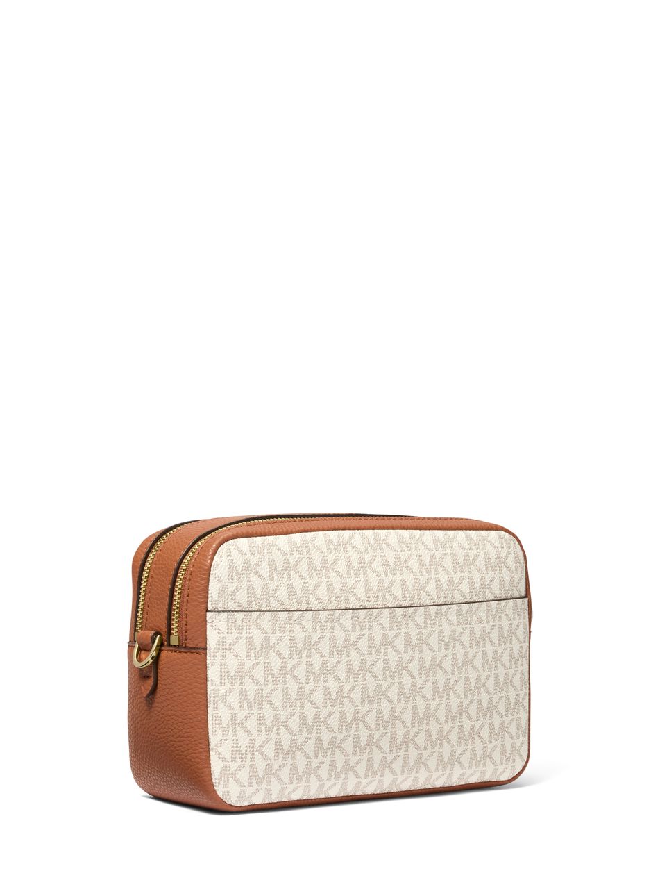 Michael Michael Kors Bryant Double Zip Crossbody in Vanilla Logo