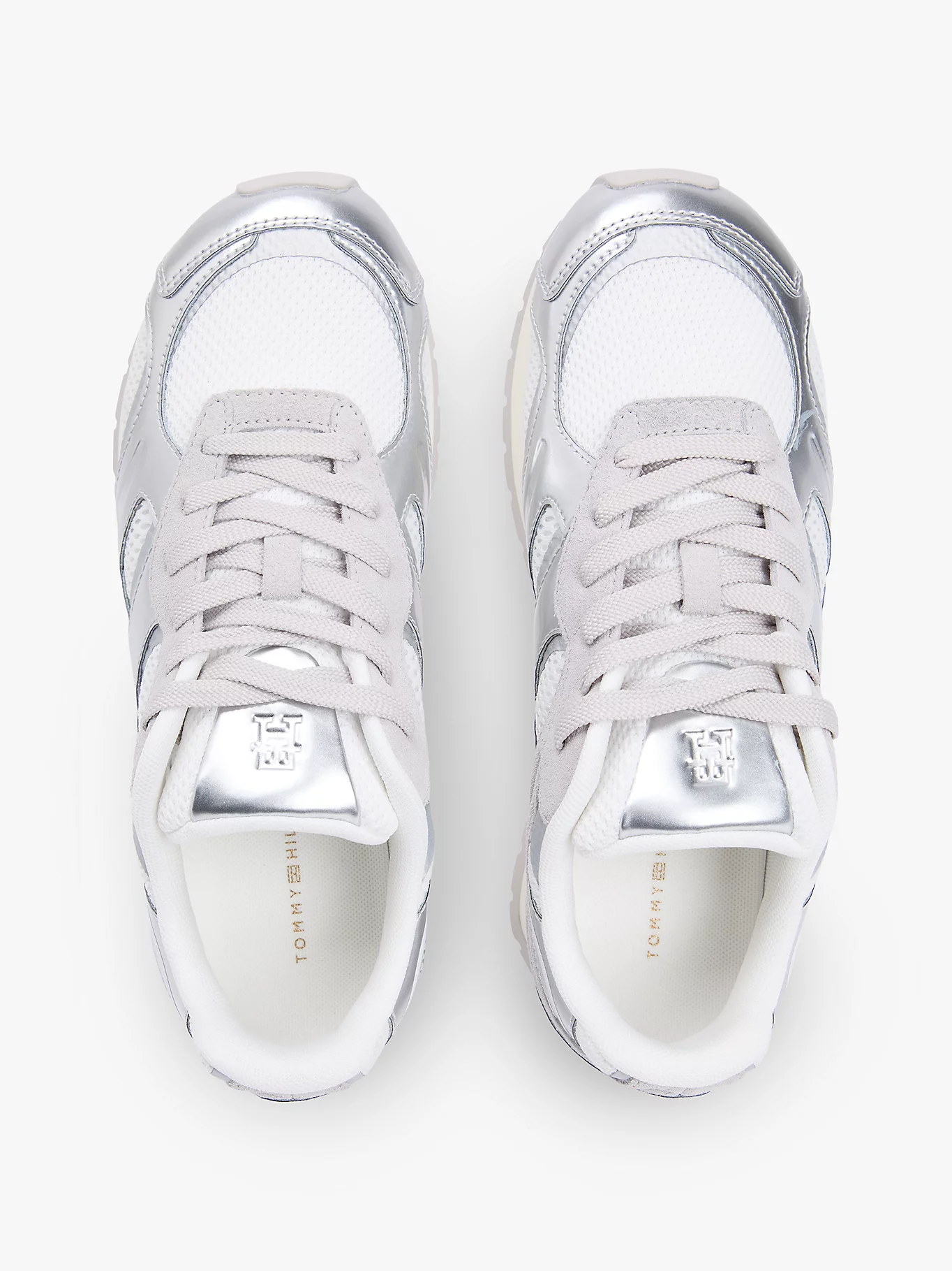Tommy Hilfiger TH Chic Metallic Retro Runner in Silver