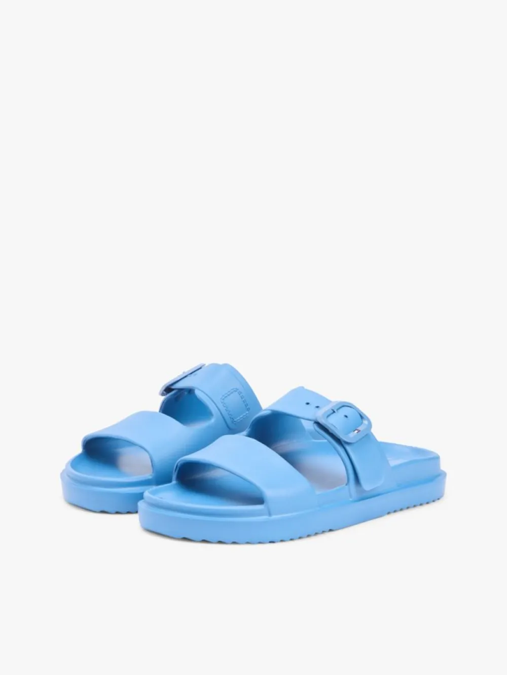 Tommy Hilfiger Double Strap Slides in Blue