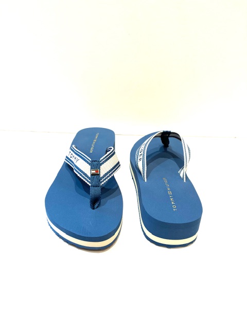Tommy Hilfiger Wedge Flip Flops in Blue