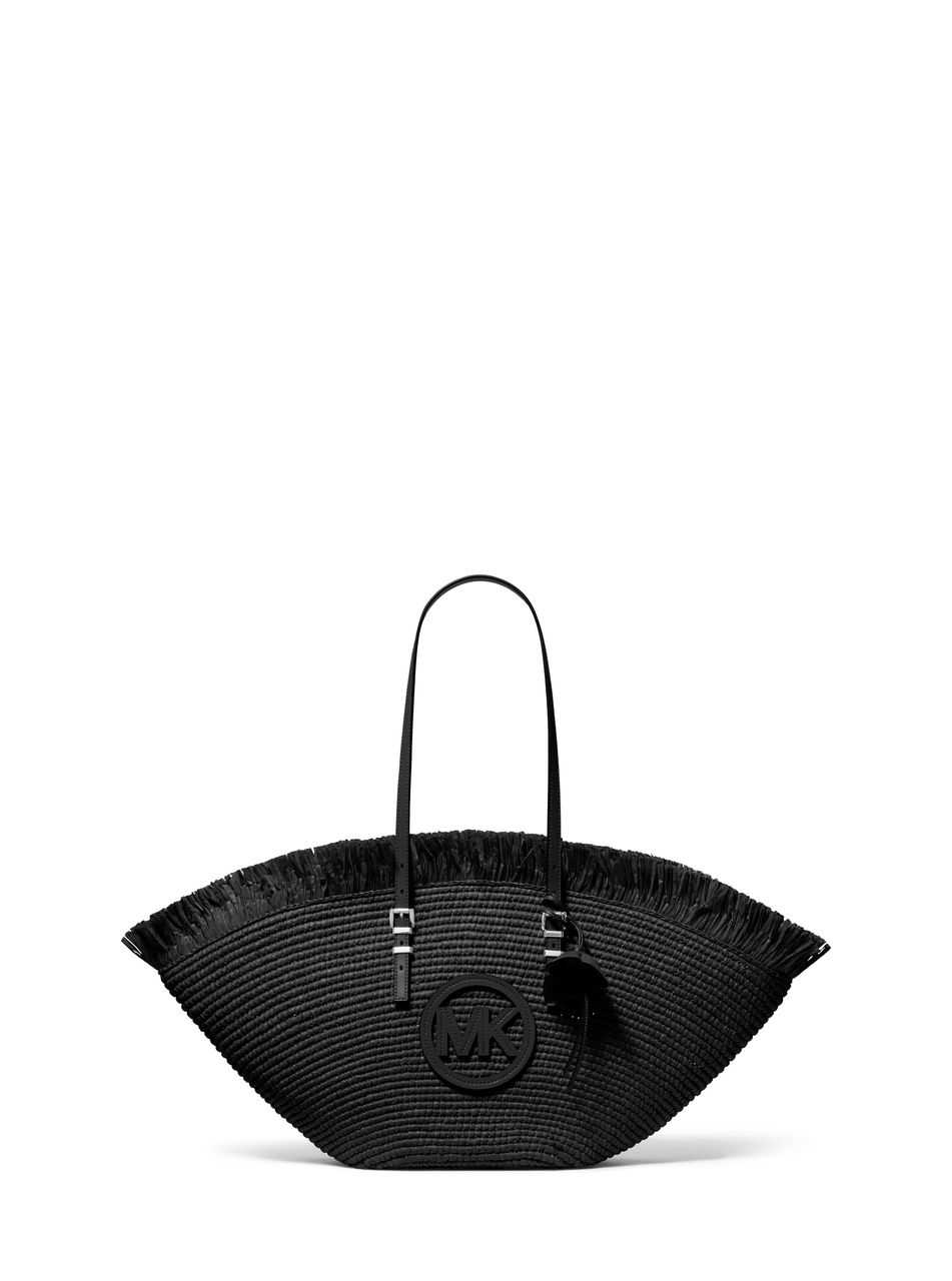 Michael Michael Kors Isa LG Fan Tote in Black