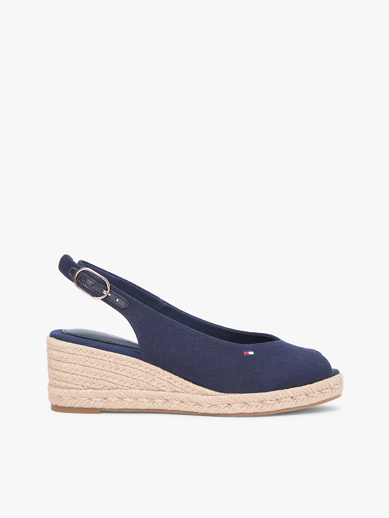 Tommy Hilfiger Slingback Low Wedge in Navy