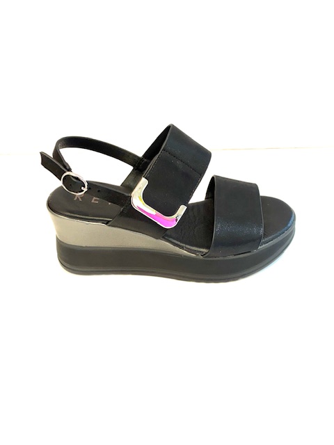 REPO Black Wedge Sandals 1