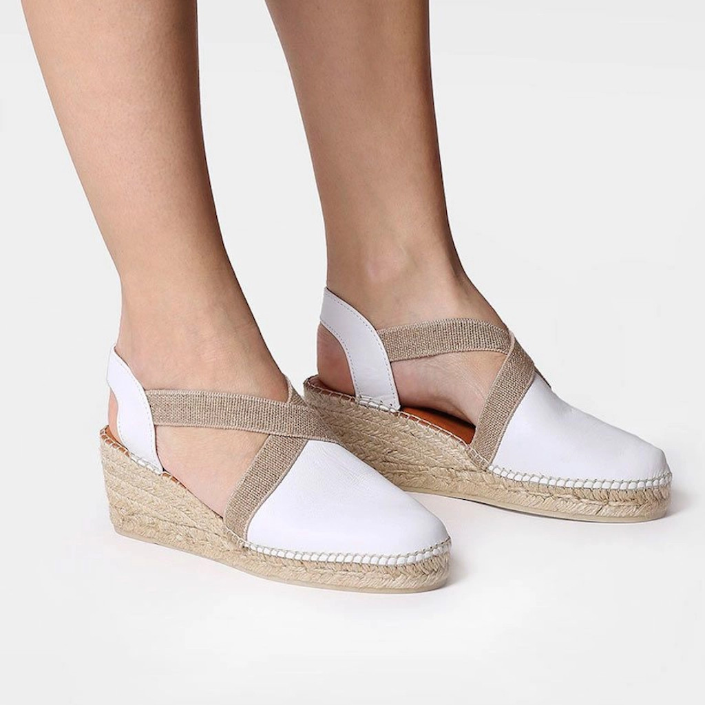 Toni Pons Tossa Closed Toe Espadrilles White