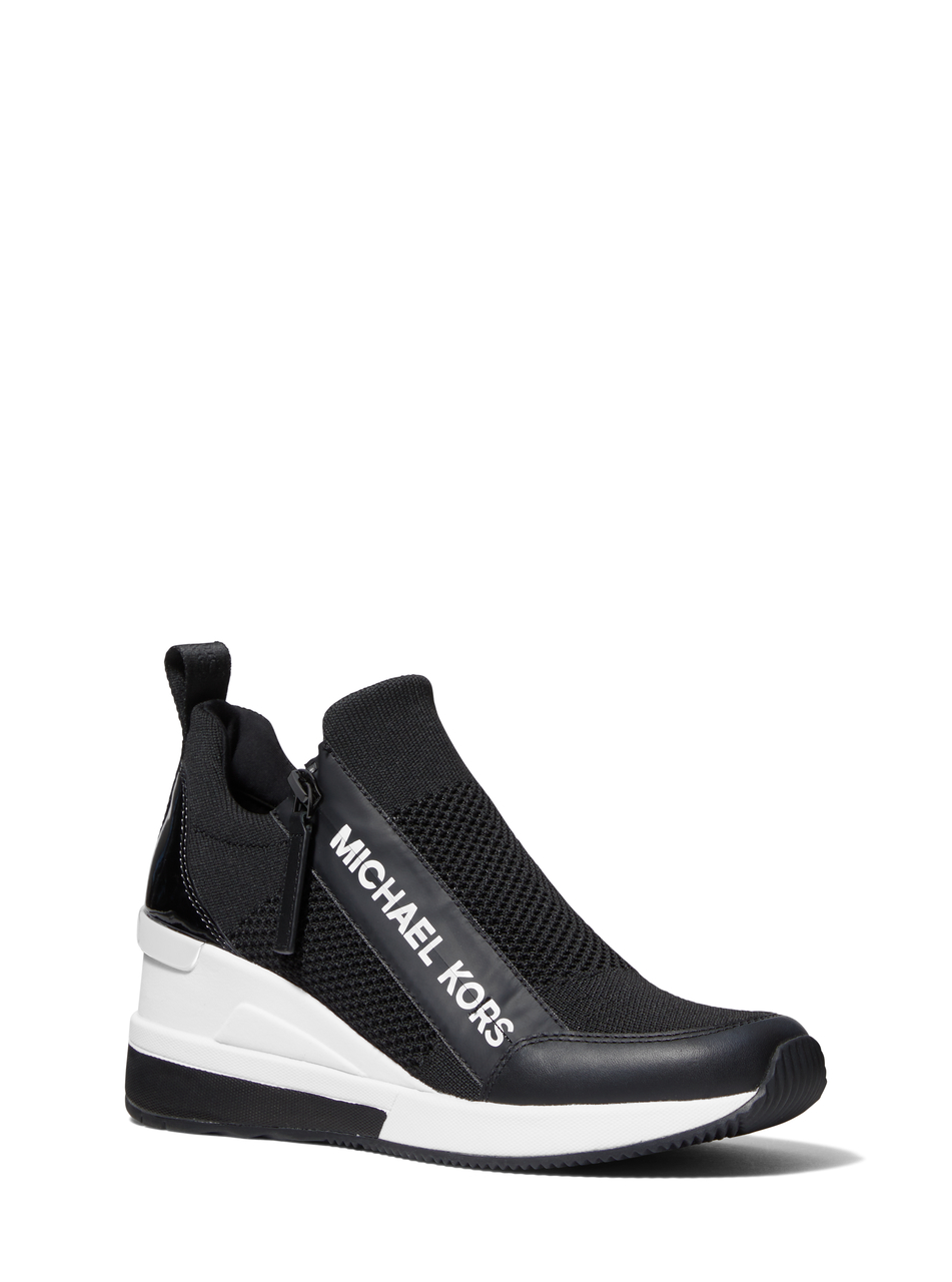 Michael Michael Kors Willis Wedge Trainer in Black Michael Michael Kors Willis Wedge Trainer in Black