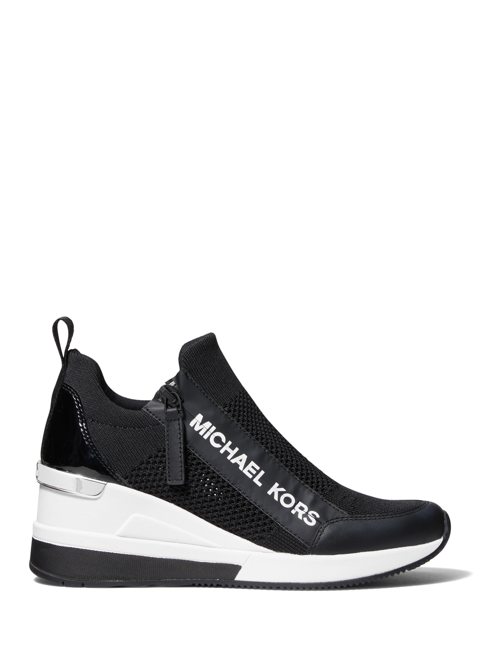 Michael Michael Kors Willis Wedge Trainer in Black
